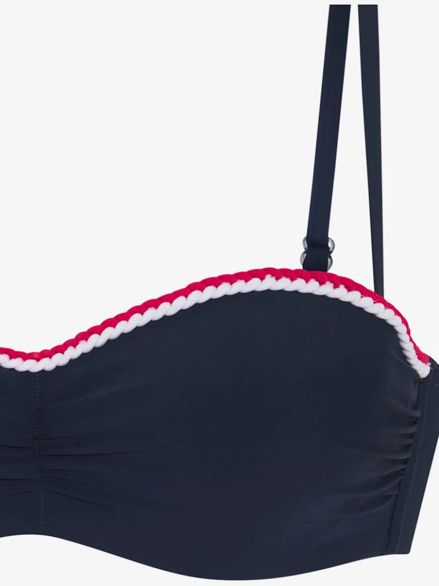 Hauts de bikini bandeau à armatures avec cordons amovibles