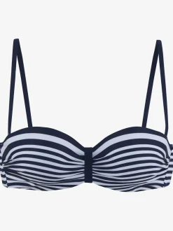 Hauts de bikini bandeau à armatures rayés marins