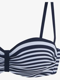 Hauts de bikini bandeau à armatures rayés marins