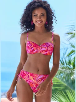 Hauts de bikini bandeau paisley avec bretelles multiway