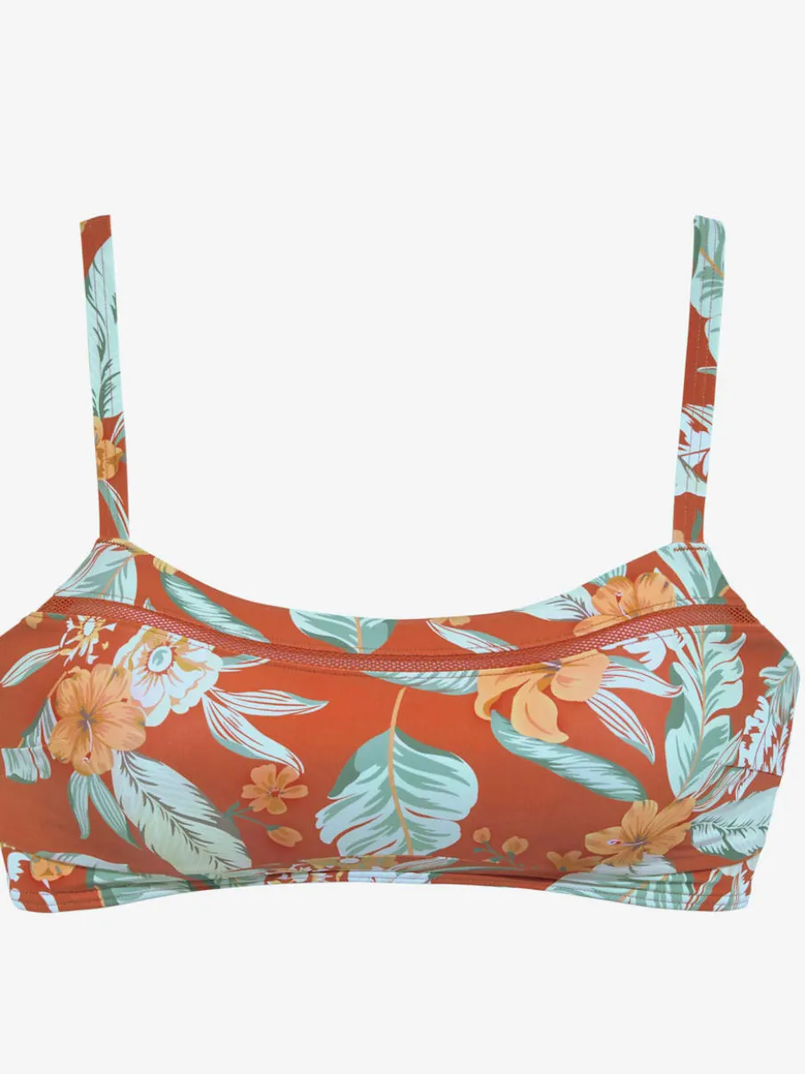 Hauts de bikini imprimés tropicaux avec bonnets amovibles
