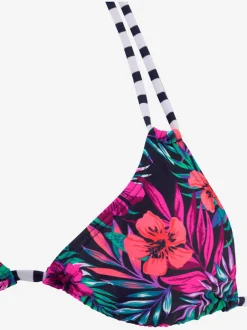 Hauts de bikini à motifs floraux et rayés ajustables