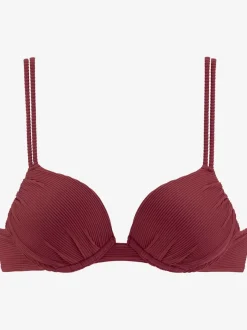 Hauts de bikini push-up à tissu structuré ajustable