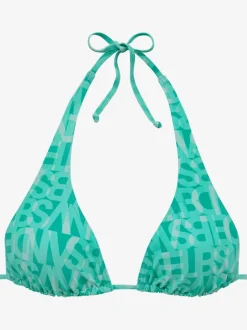 Hauts de bikini triangle imprimé avec bonnets amovibles
