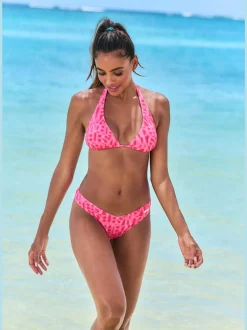 Hauts de bikini triangle imprimé avec bonnets amovibles