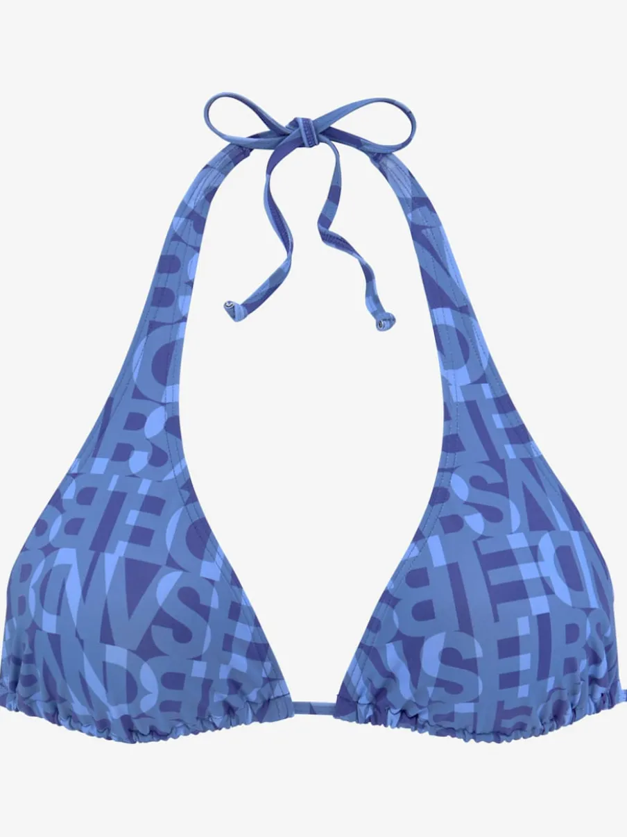Hauts de bikini triangle imprimé avec bonnets amovibles