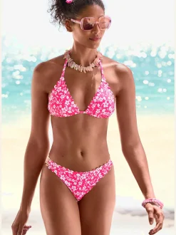 Hauts de bikini triangles imprimés à fleurs doux et amovibles