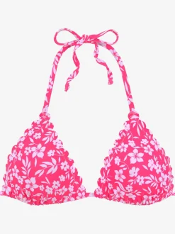Hauts de bikini triangles imprimés à fleurs doux et amovibles