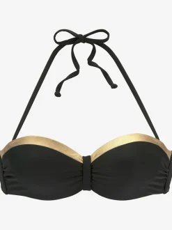 Hauts de maillot à armatures avec détails métallisés froncés