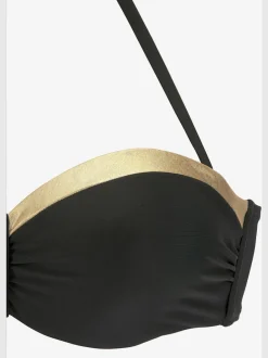 Hauts de maillot à armatures avec détails métallisés froncés