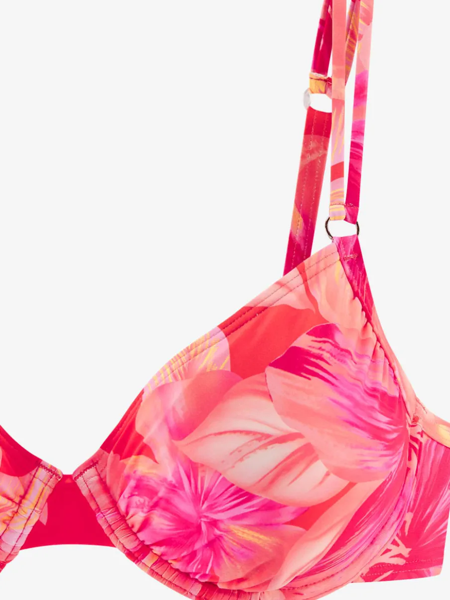 Hauts de maillot de bain à armatures motifs floraux ajustables