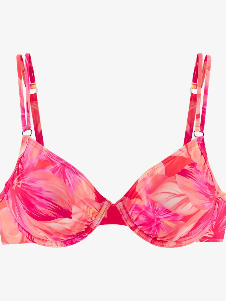Hauts de maillot de bain à armatures motifs floraux ajustables