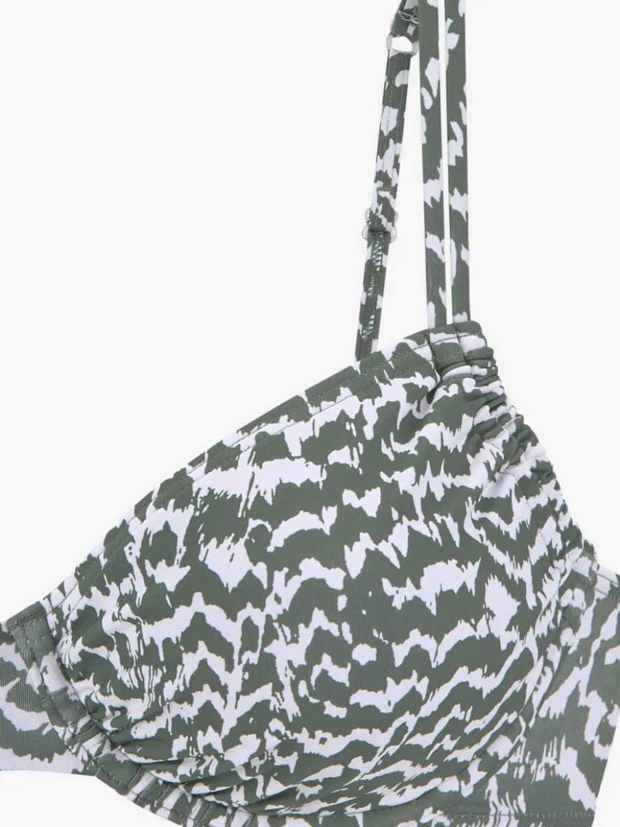 Hauts de maillot de bain à armatures motifs géométriques ajustables