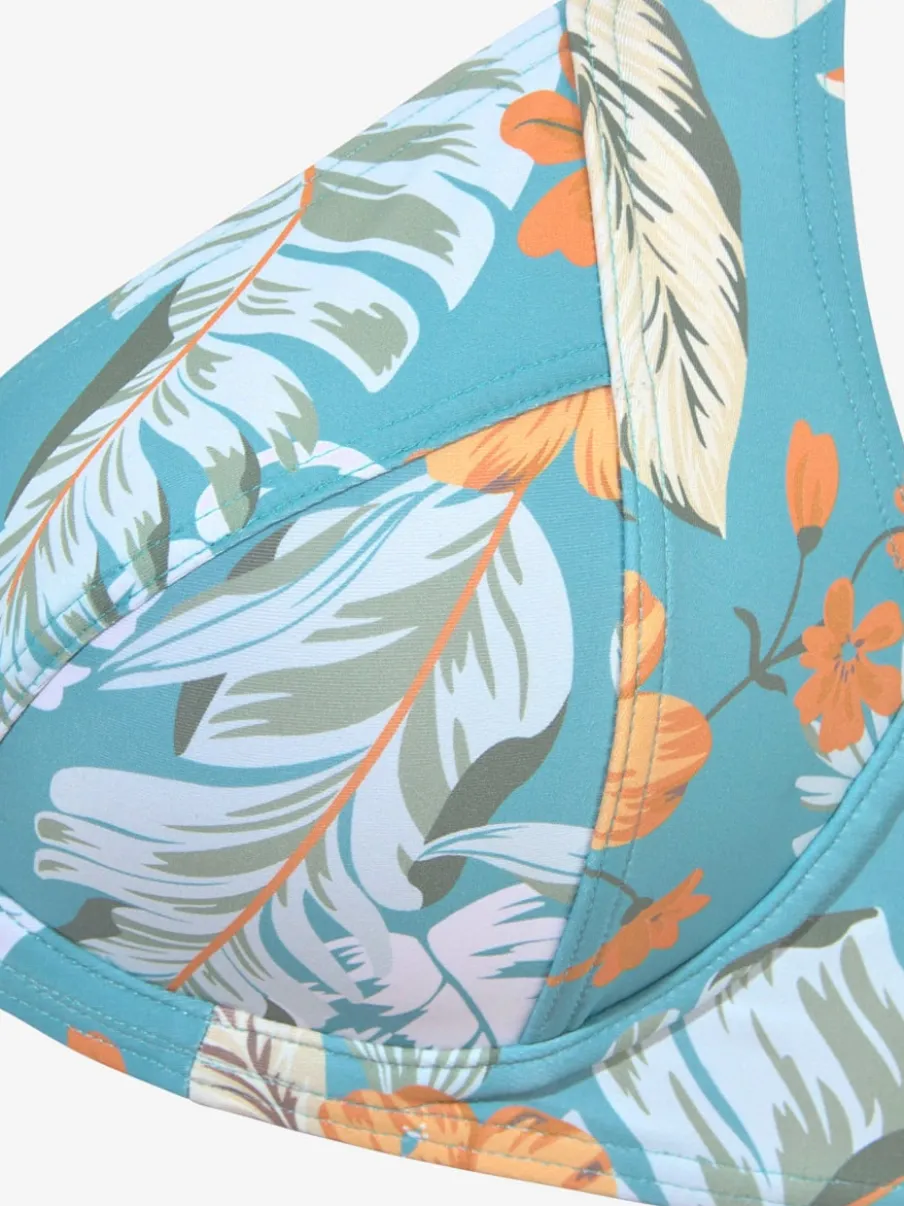 Hauts de maillot de bain à armatures à imprimé tropical