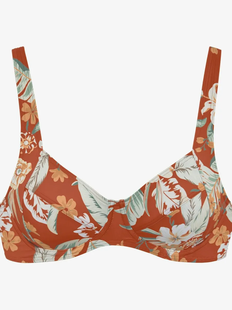 Hauts de maillot de bain à armatures à imprimé tropical