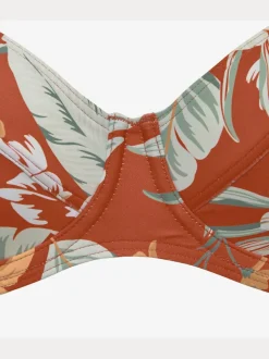 Hauts de maillot de bain à armatures à imprimé tropical
