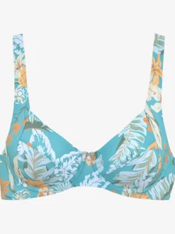 Hauts de maillot de bain à armatures à imprimé tropical