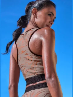 Hauts techniques courts avec glissière et ceinture élastique