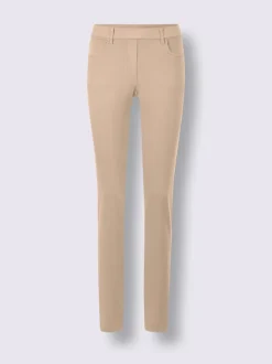 Jean ajusté en coton lyocell avec ceinture élastique et 4 poches