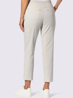 Jean 7/8 avec ceinture intérieure élastique et 5 poches