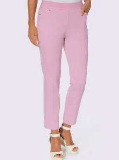 Jean 7/8 avec ceinture intérieure élastique et 5 poches