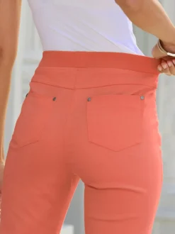 Jean 7/8 avec ceinture intérieure élastique et 5 poches