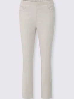 Jean 7/8 avec ceinture intérieure élastique et 5 poches
