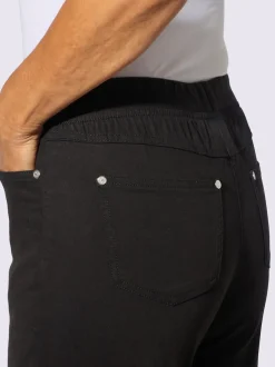 Jean 7/8 avec ceinture intérieure élastique et 5 poches