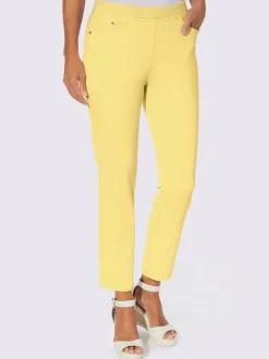 Jean 7/8 avec ceinture intérieure élastique et 5 poches