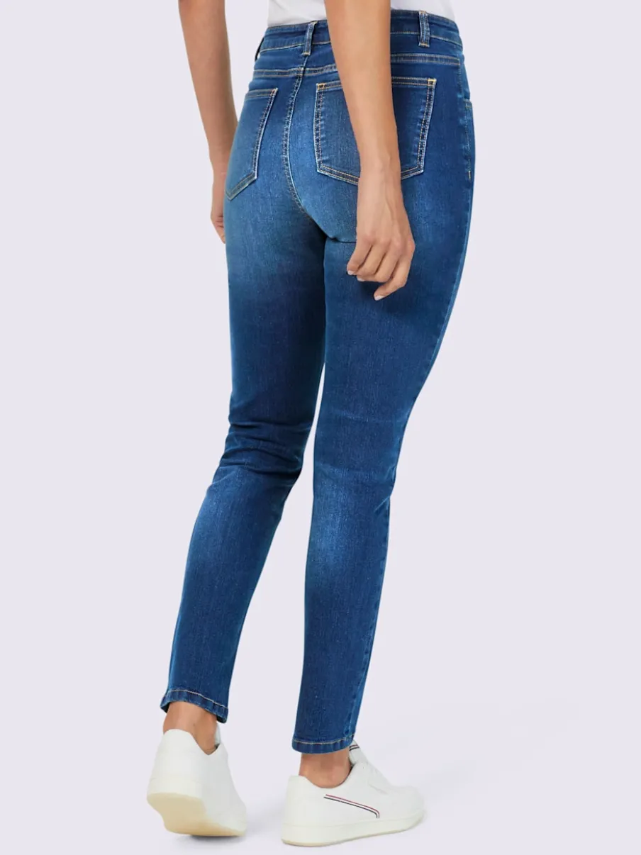 Jean avec couture de séparation et poches fendues