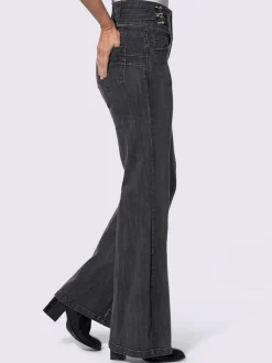 Jean bootcut effet push-up avec bride décorative latérale