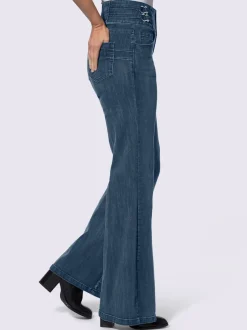 Jean bootcut effet push-up avec bride décorative latérale