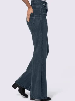 Jean bootcut effet push-up avec bride décorative latérale