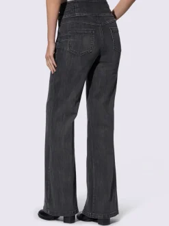 Jean bootcut effet push-up avec bride décorative latérale