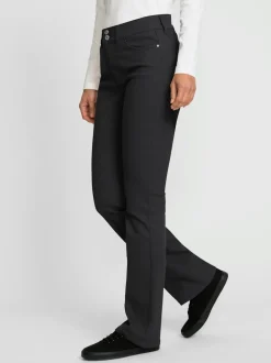 Jean bootcut en coton cinq poches légèrement évasé