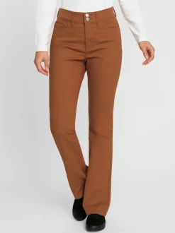 Jean bootcut en coton cinq poches légèrement évasé