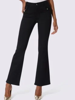 Jean bootcut en modal-coton avec ceinture gainante et poches