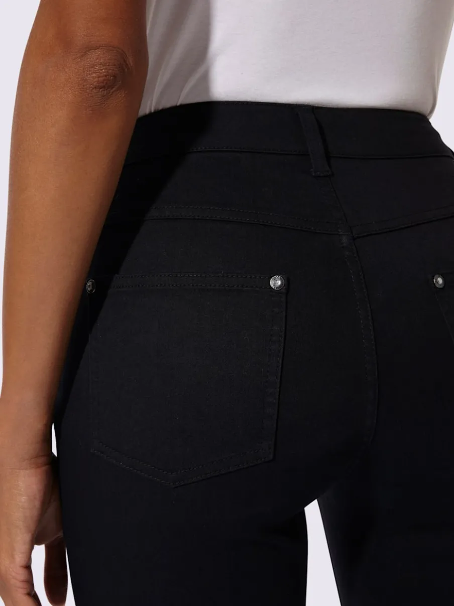 Jean bootcut en modal-coton avec ceinture gainante et poches