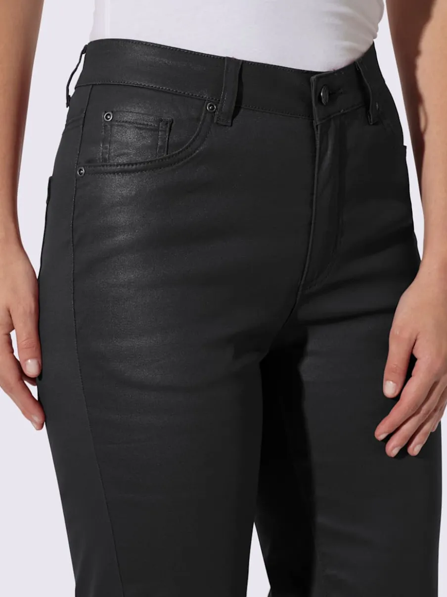 Jean bootcut revêtement brillant