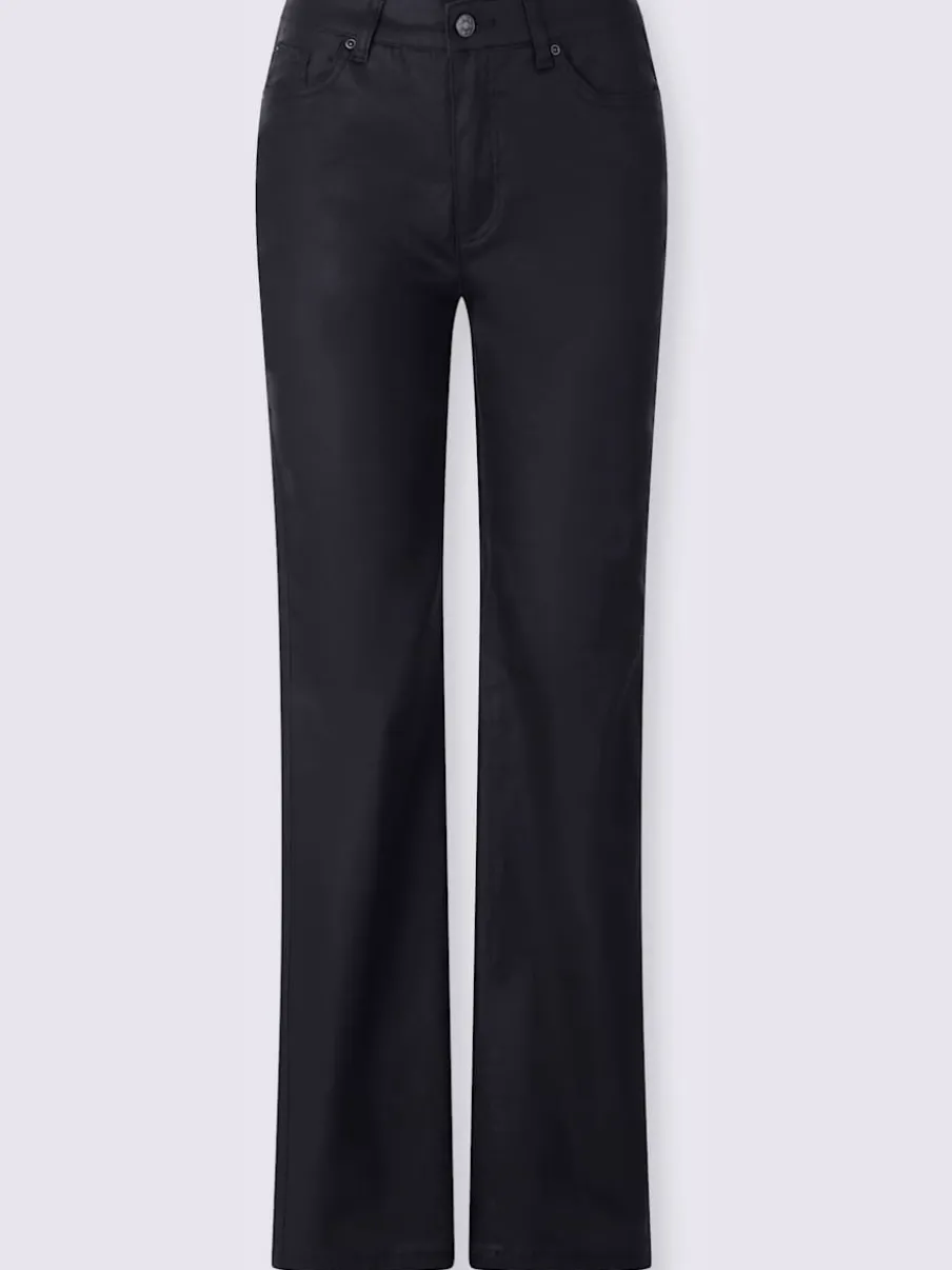 Jean bootcut revêtement brillant
