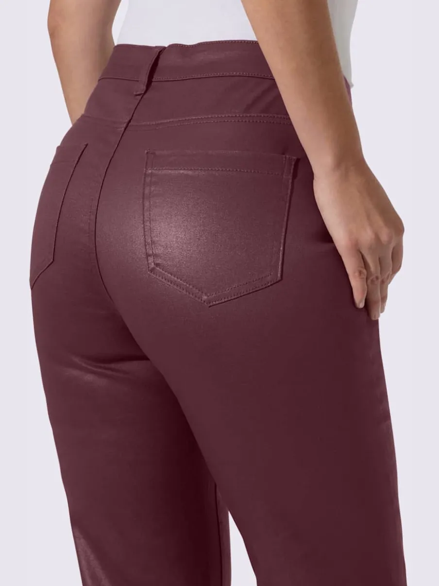 Jean bootcut revêtement brillant