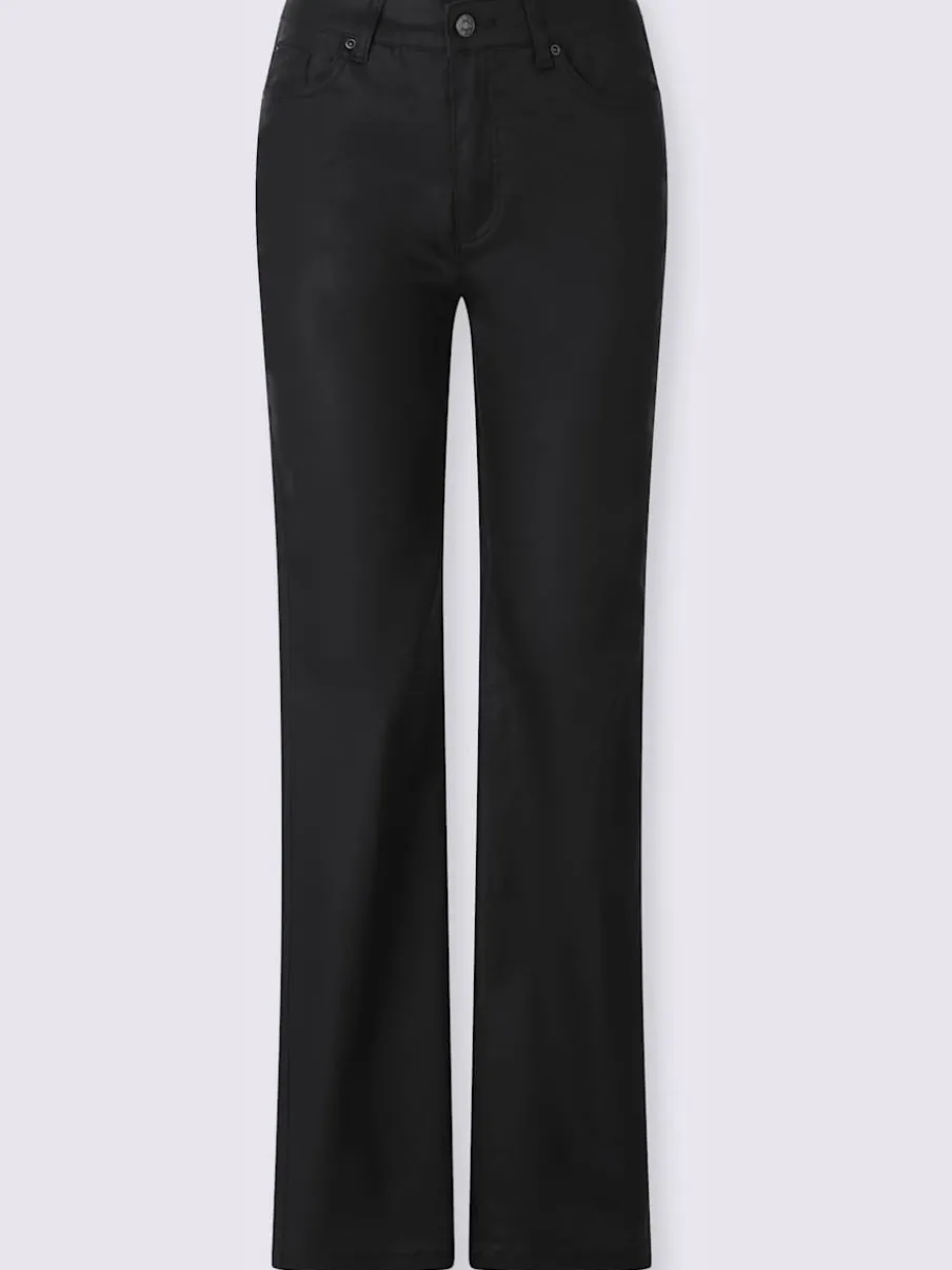 Jean bootcut revêtement brillant