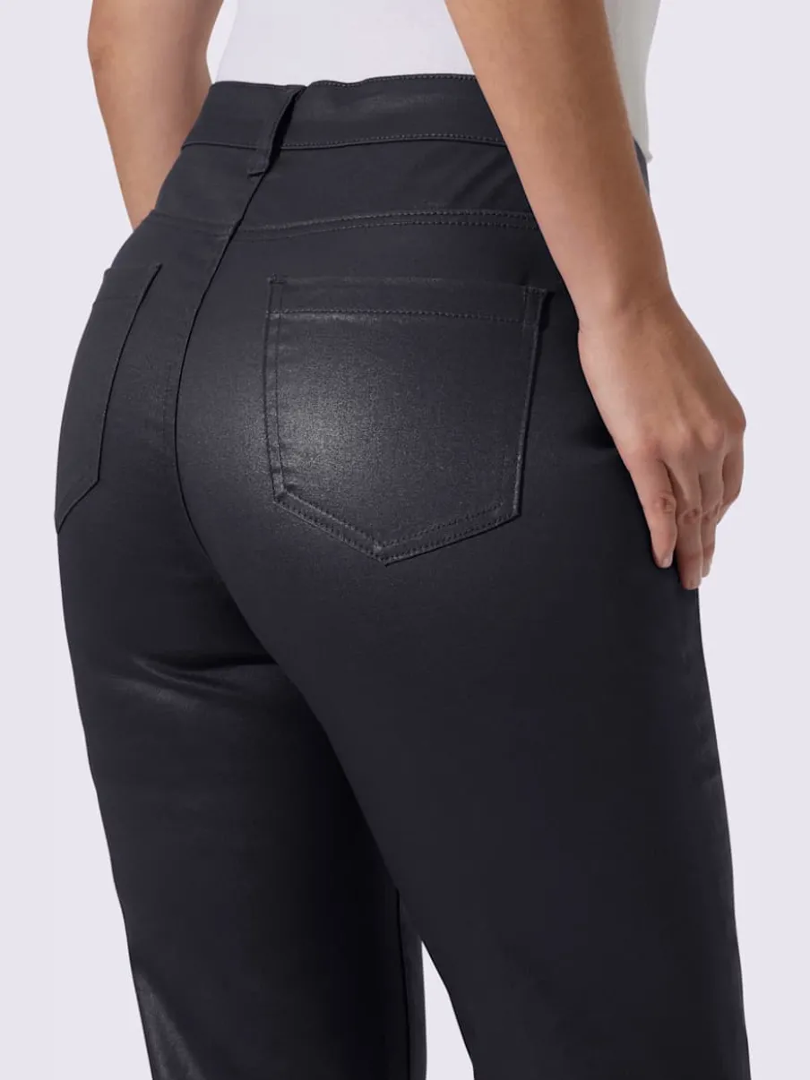 Jean bootcut revêtement brillant