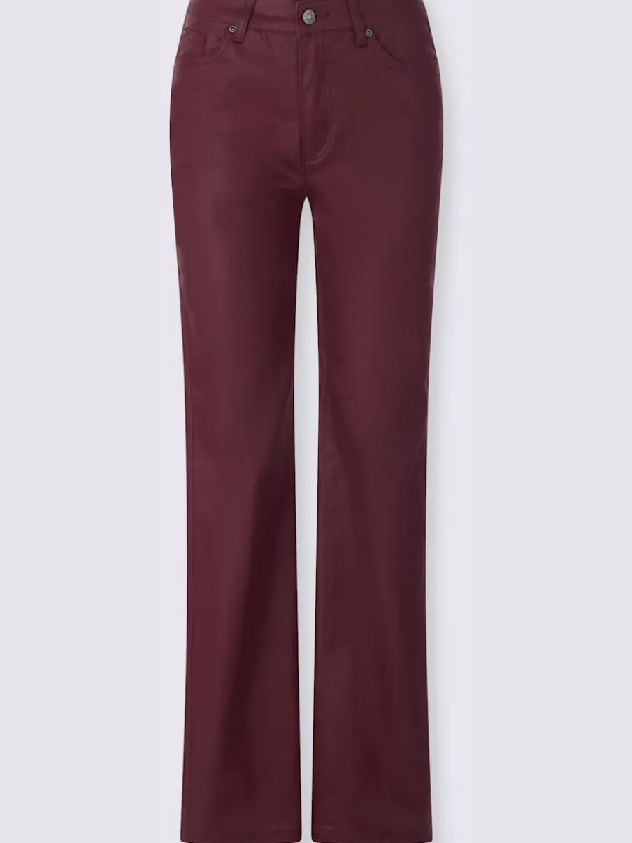Jean bootcut revêtement brillant
