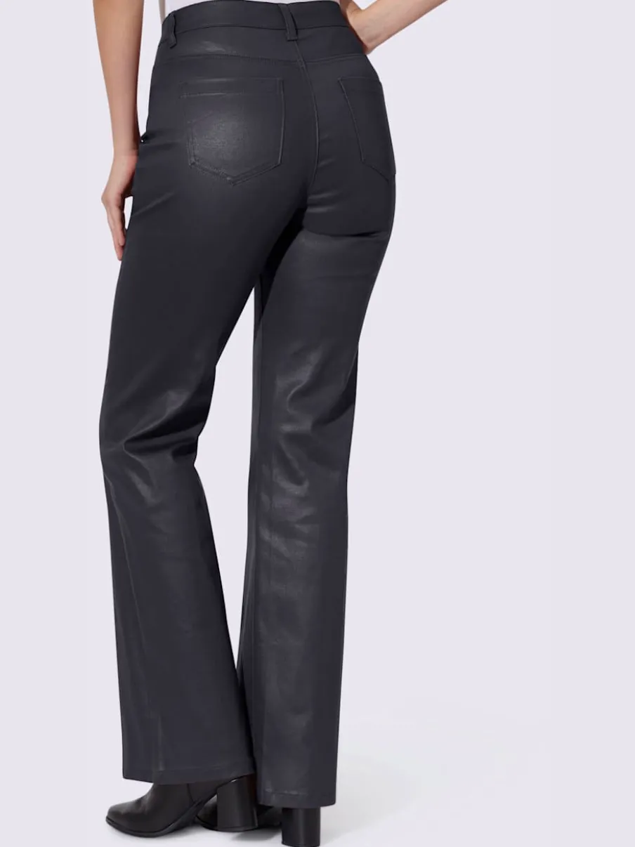 Jean bootcut revêtement brillant