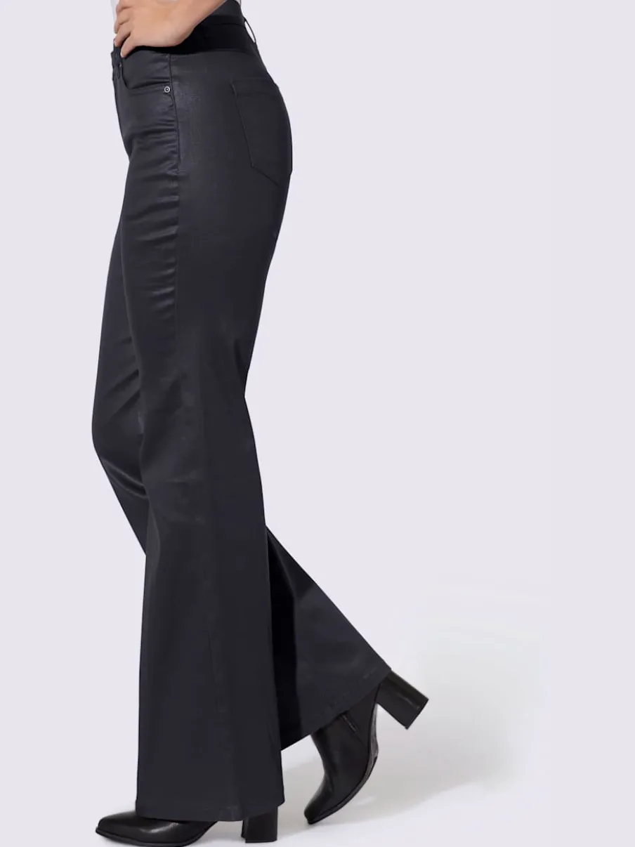 Jean bootcut revêtement brillant
