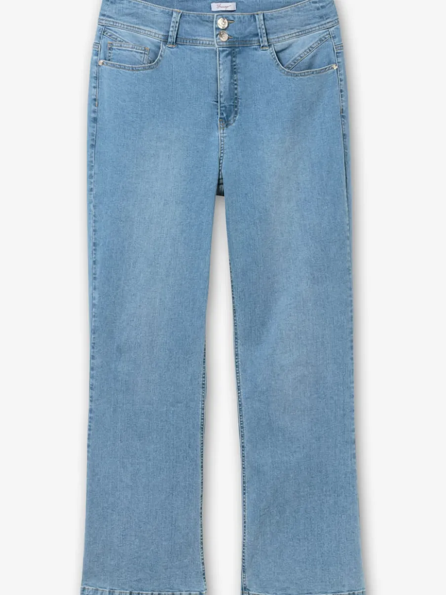 Jean bootcut taille étroite et cuisses fortes