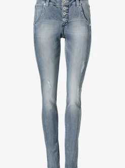 Jean boyfriend décontracté cinq poches style casual confort