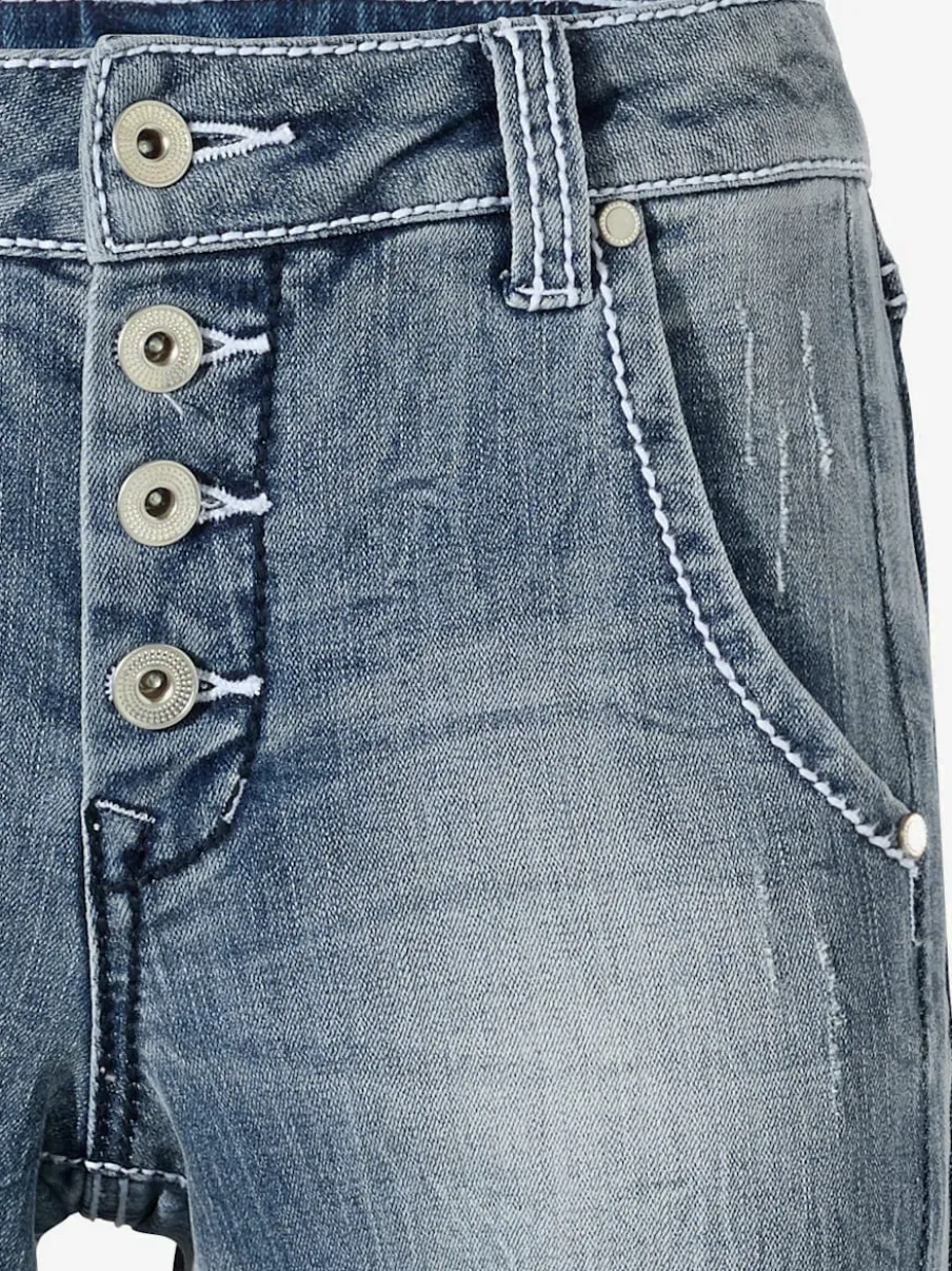 Jean boyfriend décontracté cinq poches style casual confort