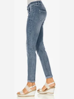 Jean boyfriend décontracté cinq poches style casual confort